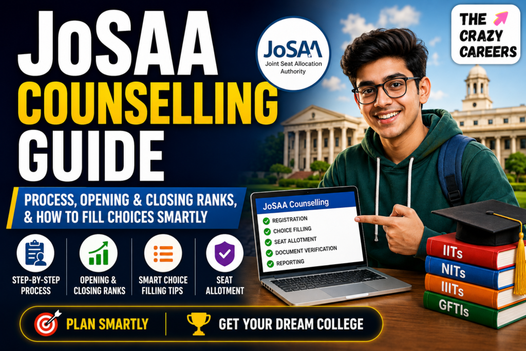 JoSAA Counselling Guide: Process, Opening & Closing Ranks, and How to Fill Choices Smartly
